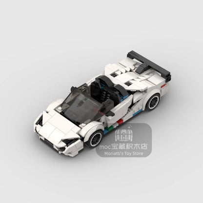 MOC Lambo Aventador SVJ 368Pcs Racing Sports Car Vehicle Speed Champion Racer Building Blocks Brick Creative Garage Toys