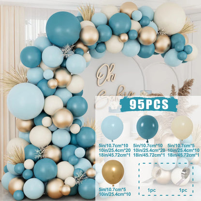 Blue White Balloon Garland Arch Kit 1St Birthday Party Decoration Kids Boy Baby Shower Globos Wedding Birthday Party Baloons