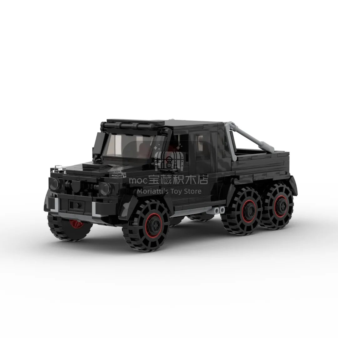 MOC-129383 Benz G63 6X6 Vehicle Speed Champion Racer Building Blocks Brick Racing Super Technique Car Creative Garage DIY Set