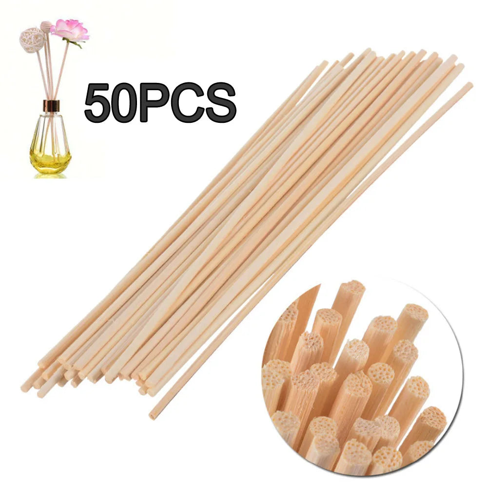 30/40/50/100Pc Rattan Reed Sticks Fragrance Reed Diffuser Aroma Oil Diffuser Rattan Sticks for Home Bathrooms Fragrance Diffuser