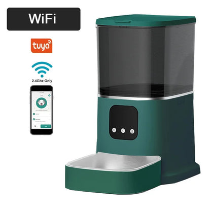 Smart Pet Feeder with Camera, Voice Recorder, and 6L Capacity