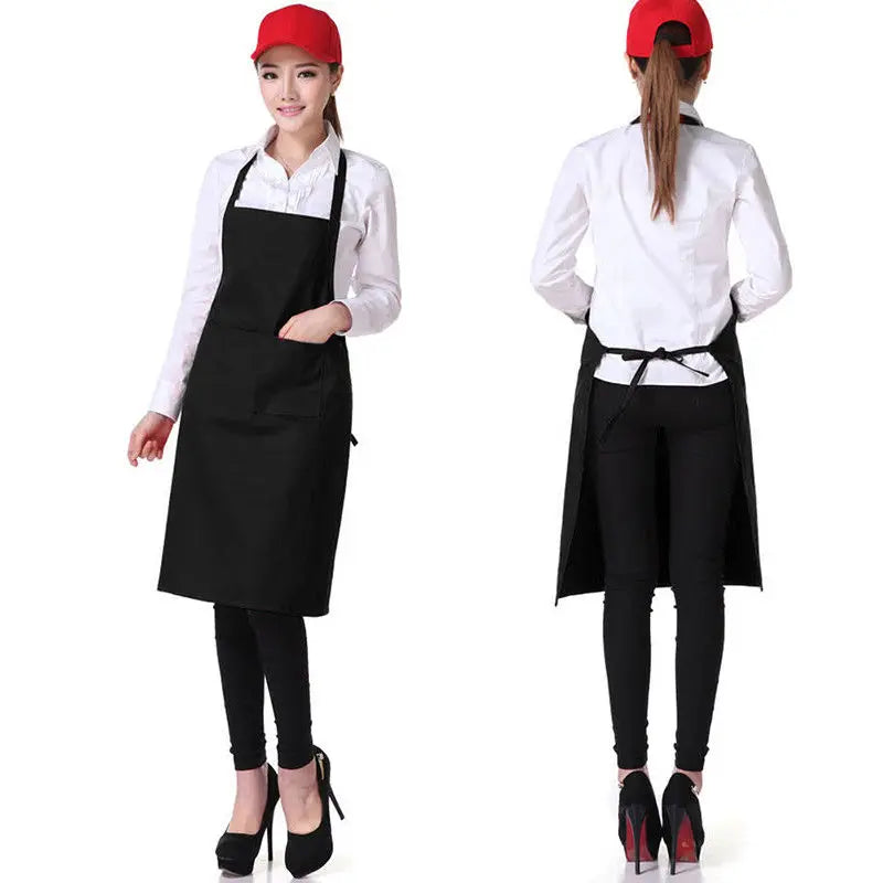 Cooking Aprons for Woman Men Chef Work Apron Grill Restaurant Bar Shop Cafes Beauty Nails Studios Uniform Restaurant Accessories